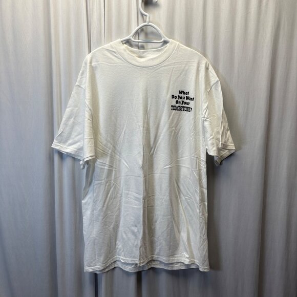 Tombstone Pizza 35 Years T-Shirt Mens Size XL White Short Sleeve Vintage 90s Tee - Picture 1 of 6